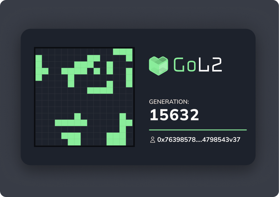 GoL2 generation NFT card