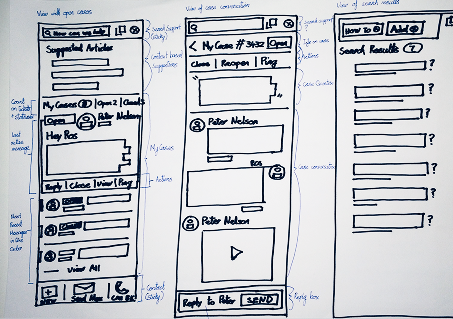 Wireframe iterations