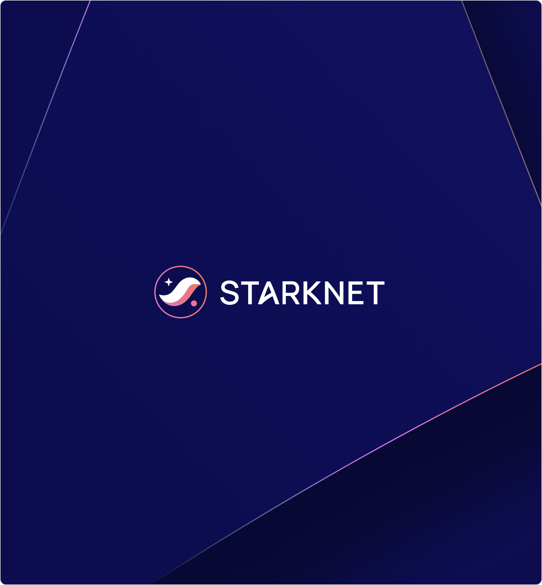 Starknet brand identity — dark navy logo lockup